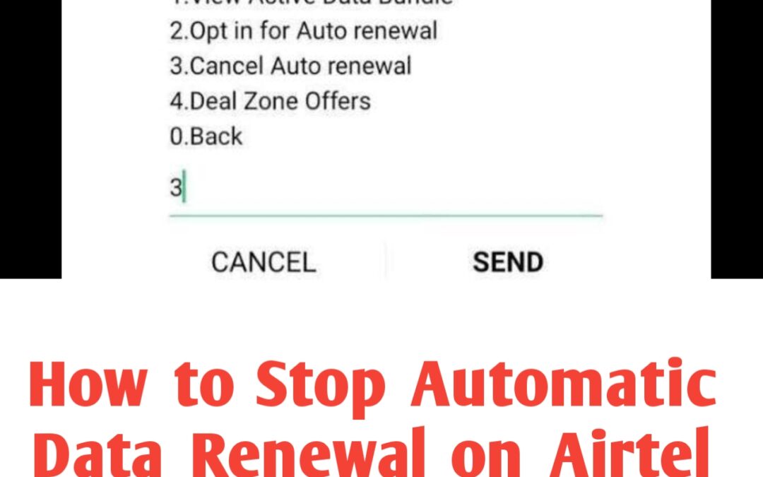 How to Stop Automatic Data Renewal on Airtel